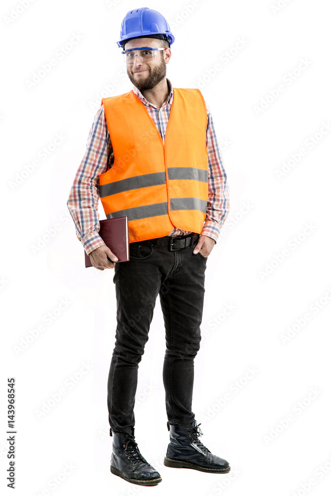 Man worker with big head Man worker with big head