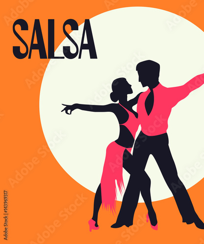 Salsa dancers card photo