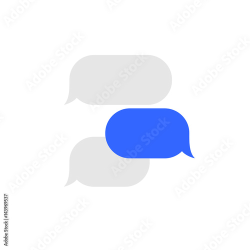 Message Service Flat Bubbles Icon Set