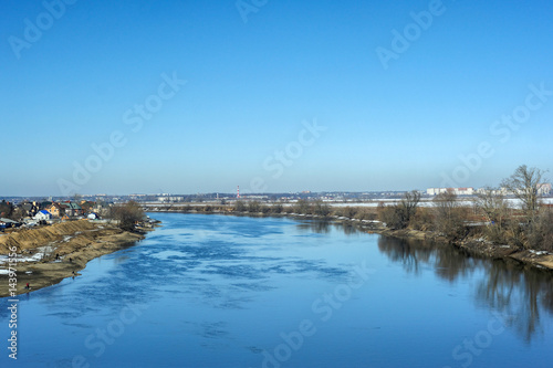 Oka river in spring, Russia
