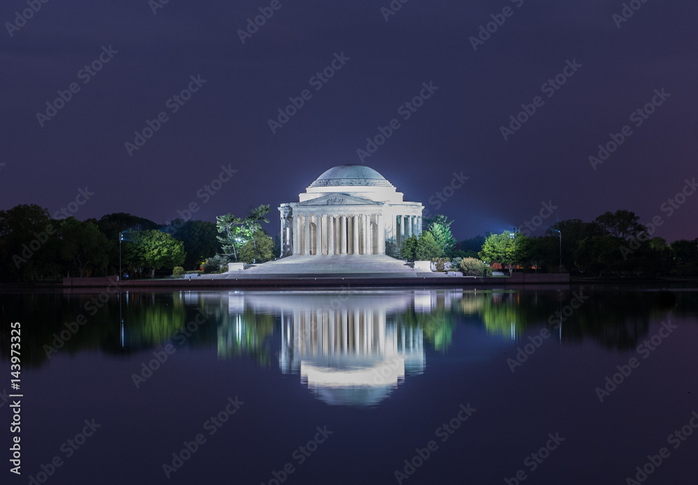 Obraz premium Jefferson memorial at night