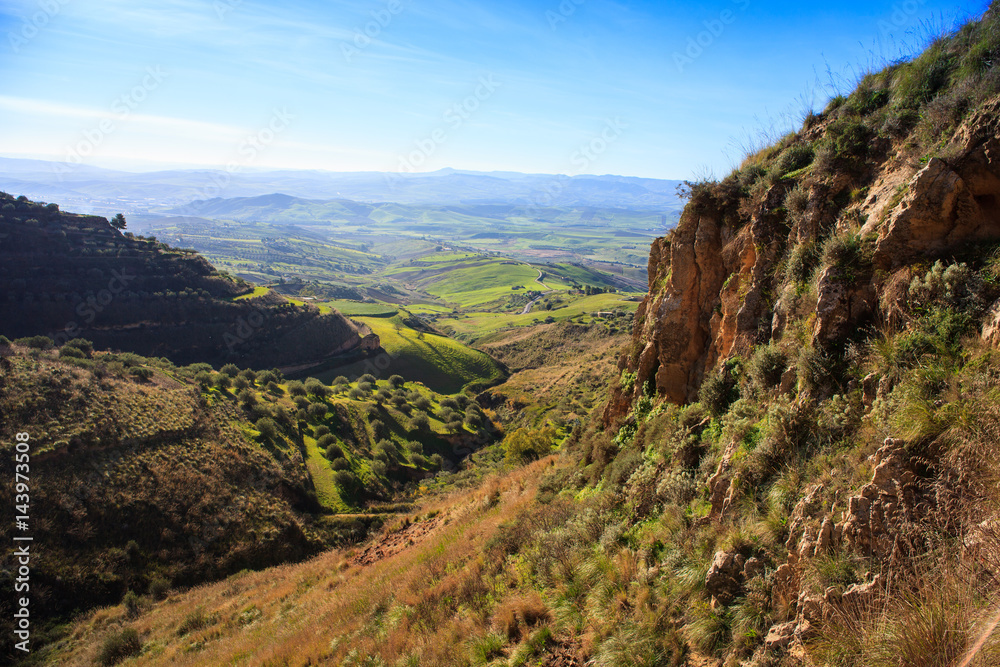 Naklejka premium View of sicilian countryside
