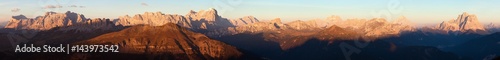 panoramic view of Alps Dolomites mountains