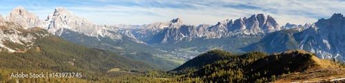 Panoramic view of dolomiti around Cortina d Ampezzo