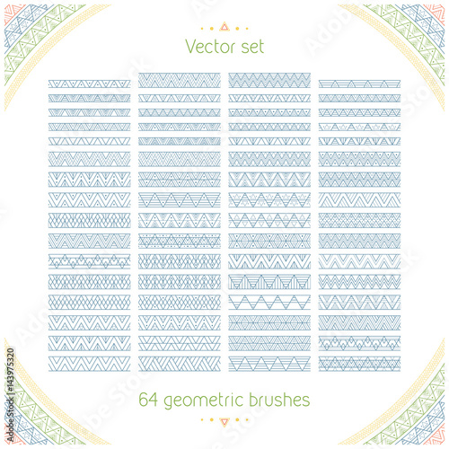 Fotografia big vector set decorative geometric brush