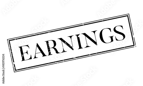 Earnings rubber stamp. Grunge design with dust scratches. Effects can be easily removed for a clean, crisp look. Color is easily changed.