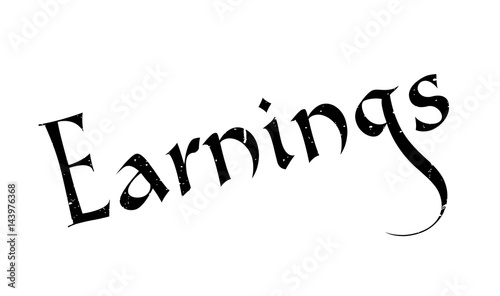 Earnings rubber stamp. Grunge design with dust scratches. Effects can be easily removed for a clean, crisp look. Color is easily changed.