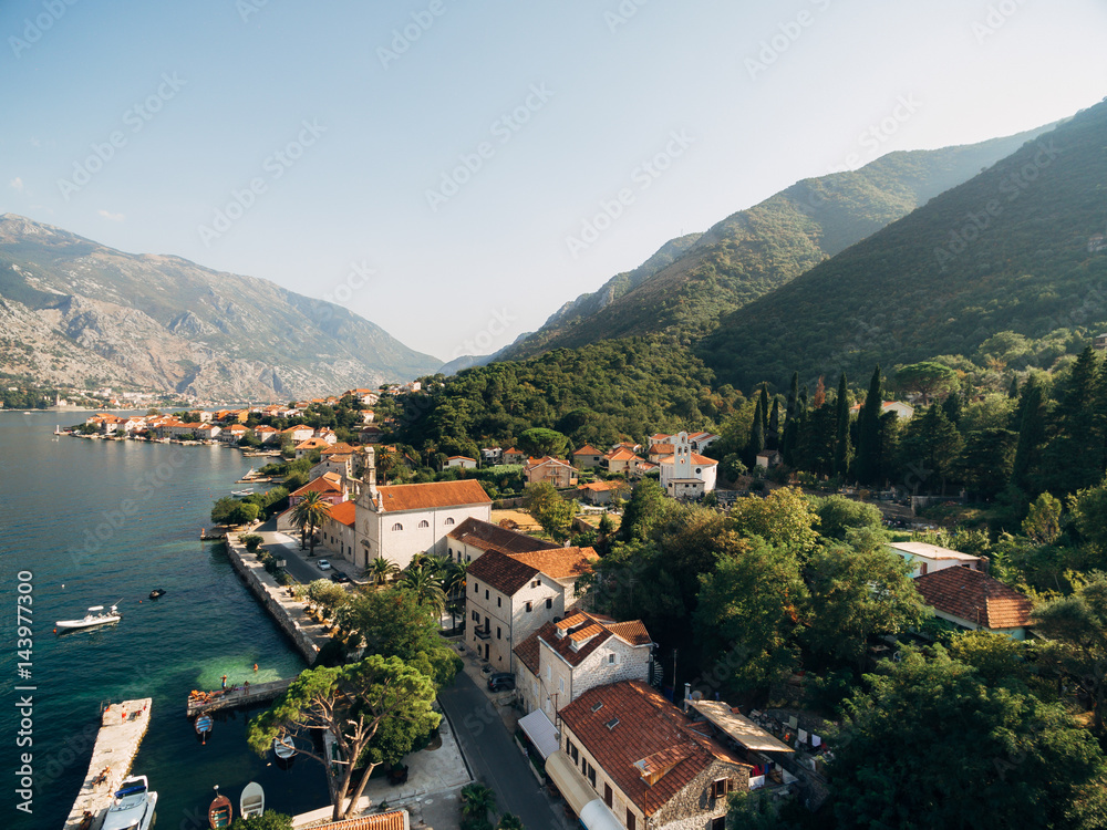 Prcanj, Montenegro, view from the Church of the Nativity of the Blessed Virgin.