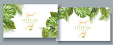 Tropical monstera banners