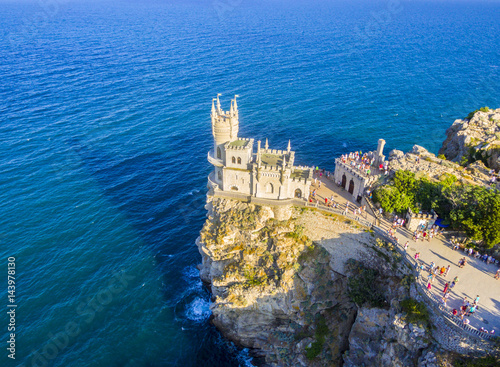 Aerial view on castle Swallow's Nest