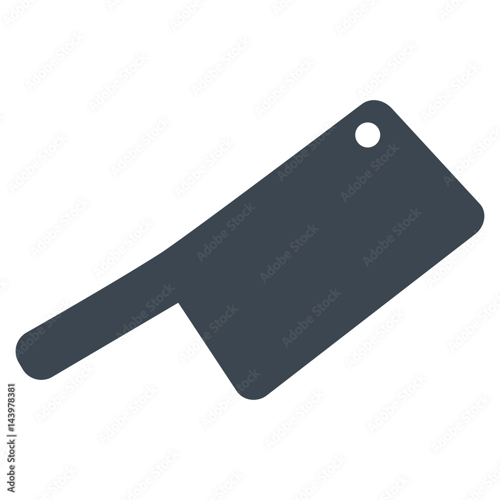 Butchery Knife flat raster pictograph. An isolated illustration on a white background. Butchery Knife flat raster pictograph. An isolated illustration on a white background.