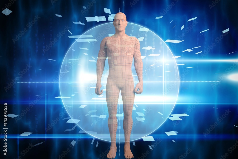 Composite image of full length of brown 3d man Composite image of full length of brown 3d man