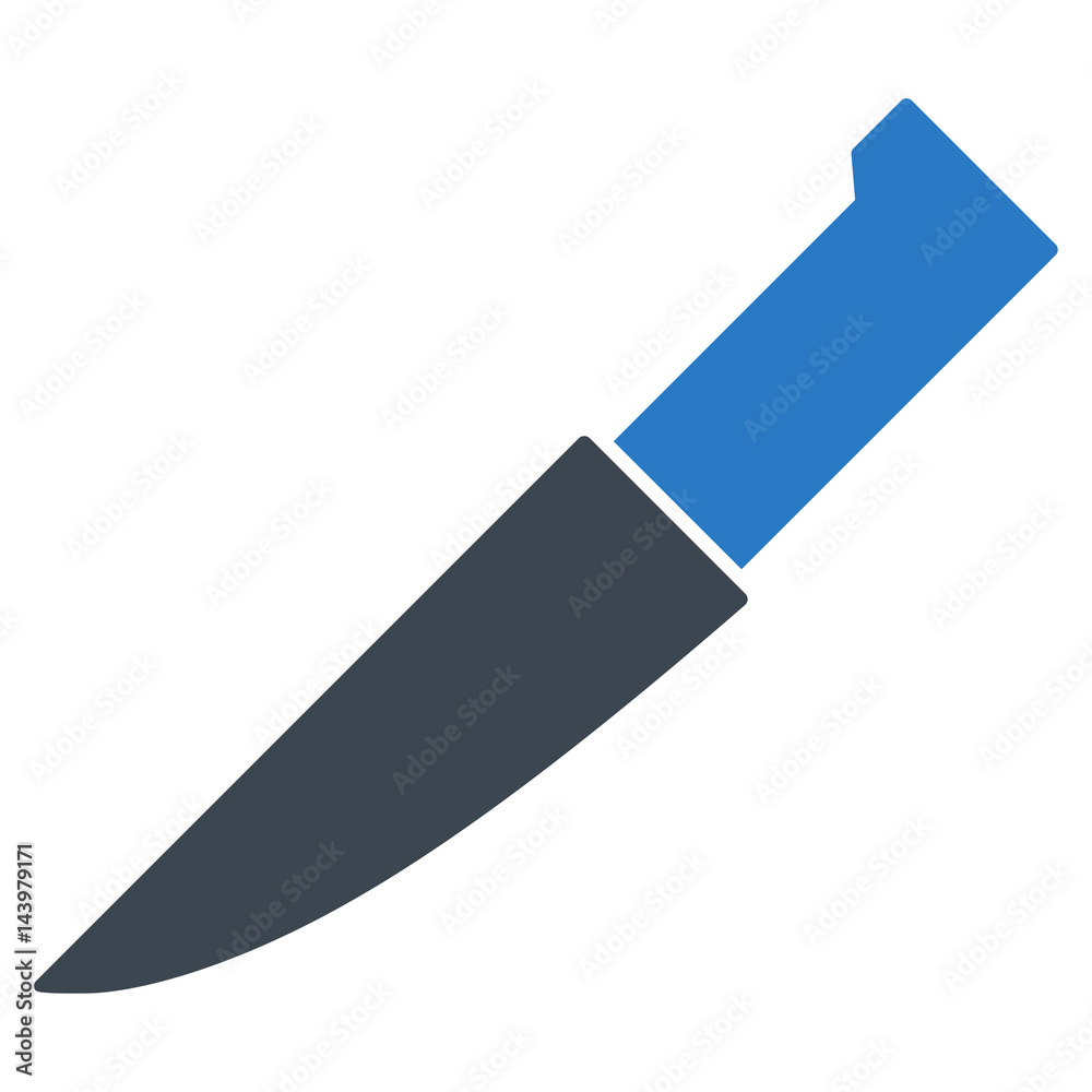 Knife flat raster pictograph. An isolated illustration on a white background. Knife flat raster pictograph. An isolated illustration on a white background.