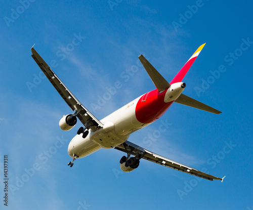 Iberia Airlines plane landing photo