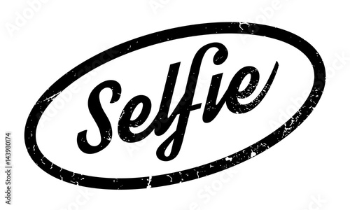 Selfie rubber stamp. Grunge design with dust scratches. Effects can be easily removed for a clean, crisp look. Color is easily changed.