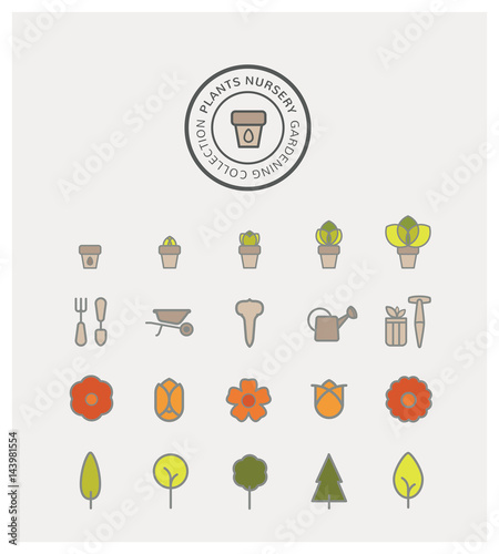 plants nursery, jardinerie, pépinière, plantes, jardin, urbaniste, logo, paysagiste