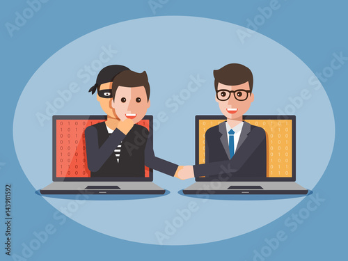 Cyber security and crime concept