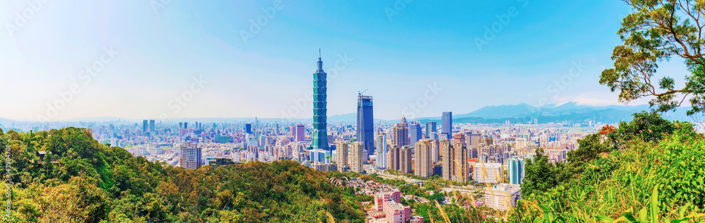 Panoramic scenic view of Taipei