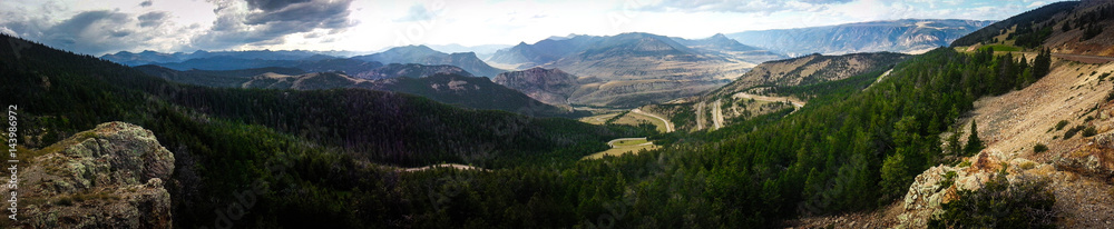 Panoramic View of Mountain Roads