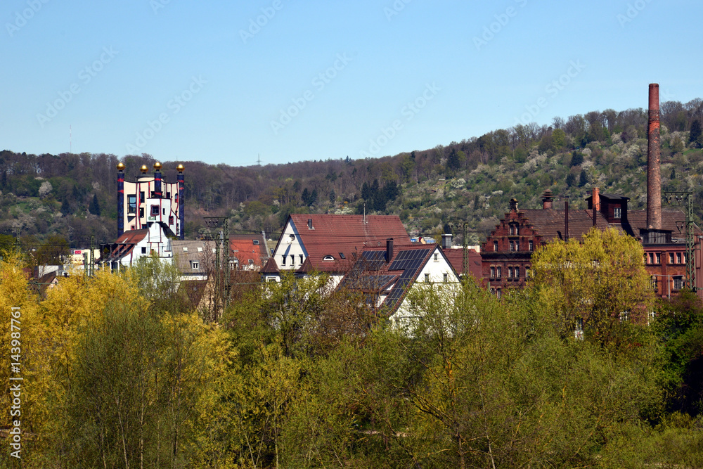 Frühling in Plochingen: Hundertwasser-Turm