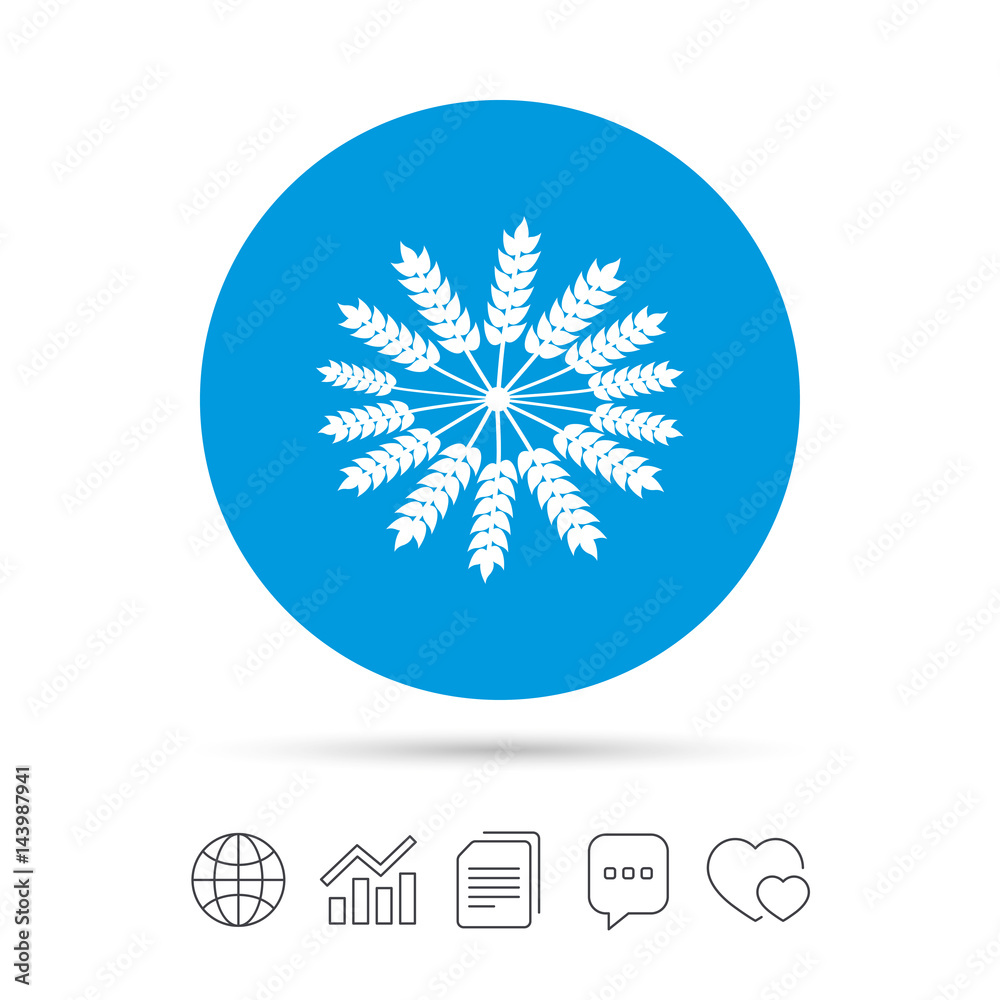 Agricultural sign icon. Gluten free or No gluten. Agricultural sign icon. Gluten free or No gluten.