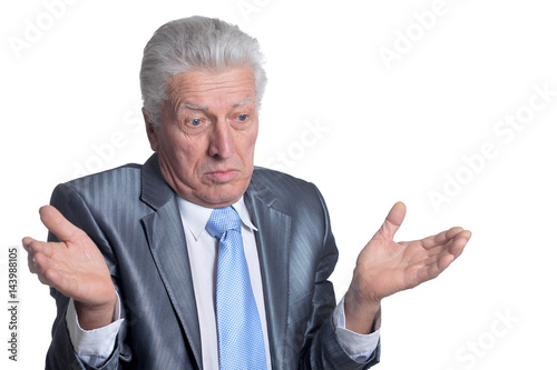 Elderly businessman in a tie