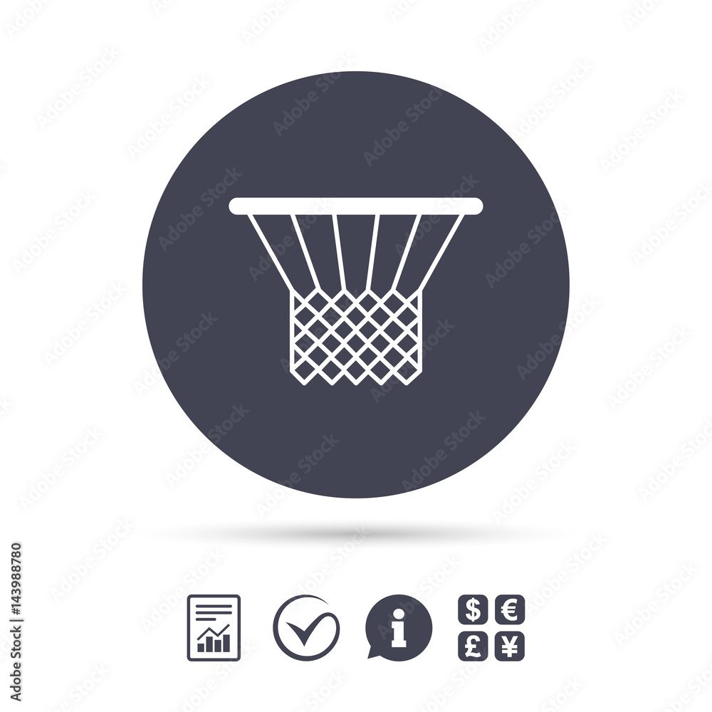 Basketball basket icon. Sport symbol. Basketball basket icon. Sport symbol.