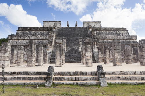 Temple of a Thousand Warriors, Chichen Itza archeological site, Yucatan, Mexico. photo