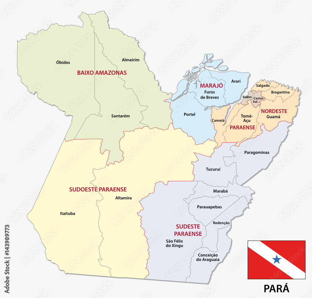 para administrative and political map with flag