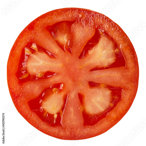 Tomato on white isolated background