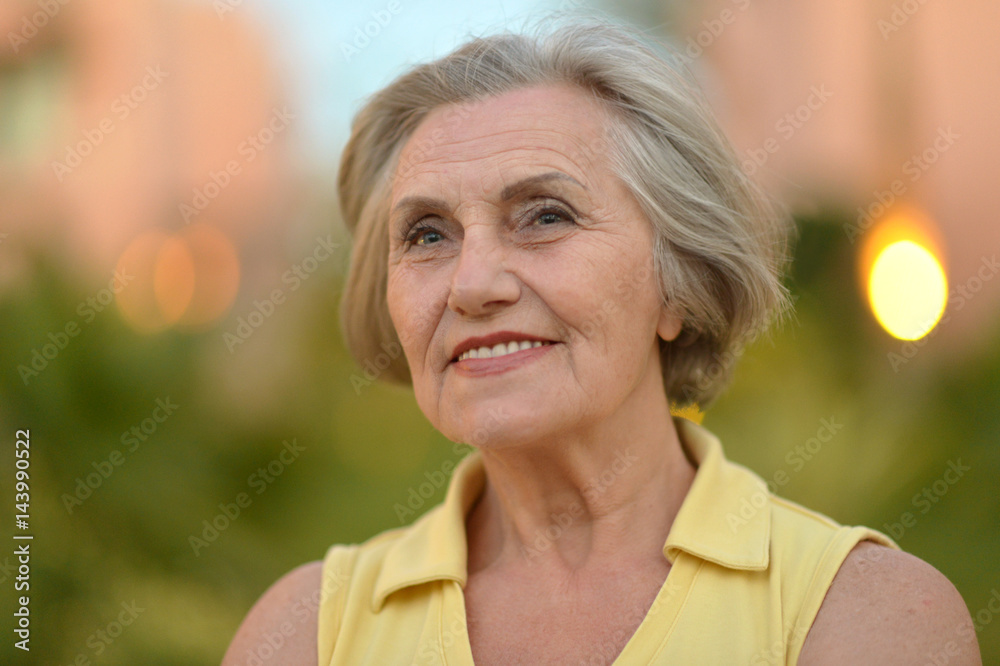 Beautiful happy elderly woman Beautiful happy elderly woman