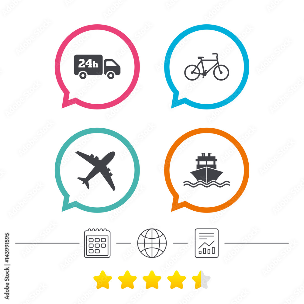 Cargo truck, shipping, bicycle. Delivery service. Cargo truck, shipping, bicycle. Delivery service.