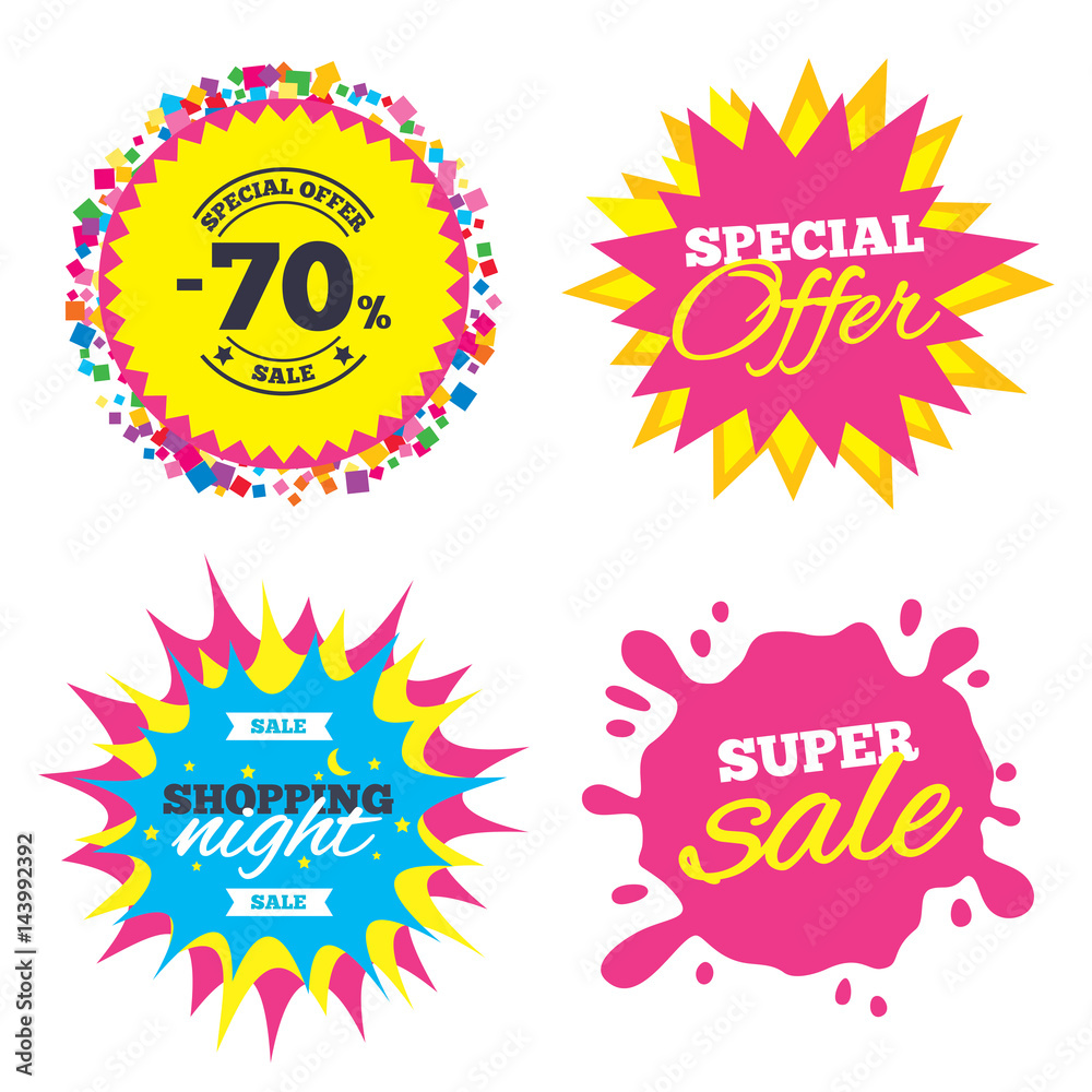 70 percent discount sign icon. Sale symbol. 70 percent discount sign icon. Sale symbol.