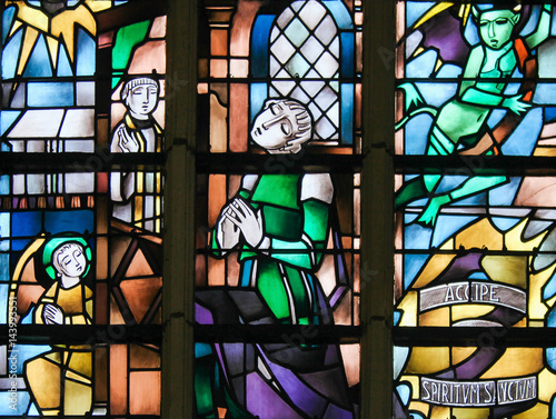 Canvastavla Stained Glass - Sacrament of Penance or Confession