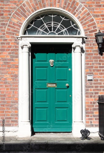 Georgian door in Dublin, Ireland photo