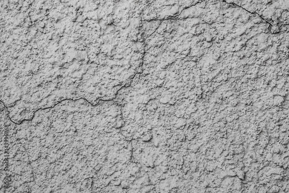 cracked plaster grey colour on the wall