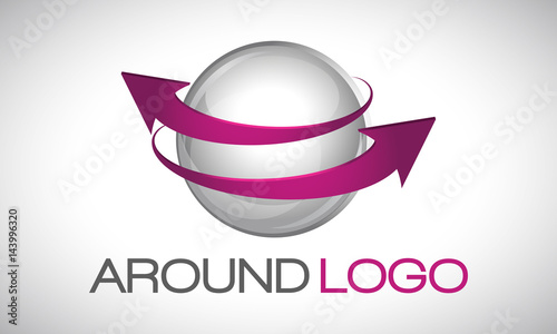 Logotipo esfera y flechas