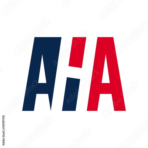 letter a h and a logo vector.