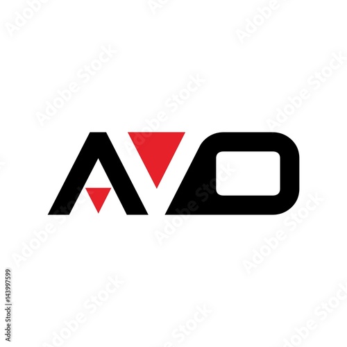 letter A V O logo vector