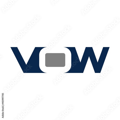 letter V, O, and W logo vector.