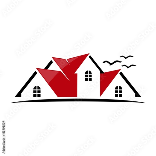 roof logo vector. template icon. home logo.