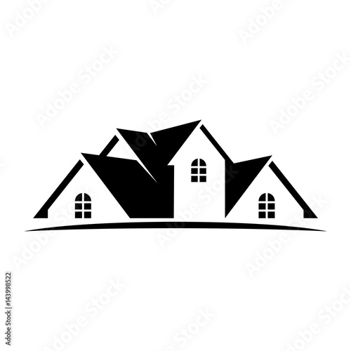 roof logo vector. template icon. home logo.