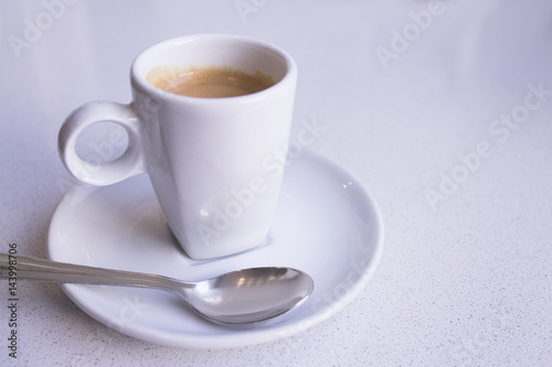 White mug of coffee