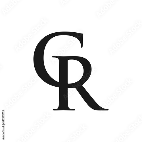 letter r and c logo vector.