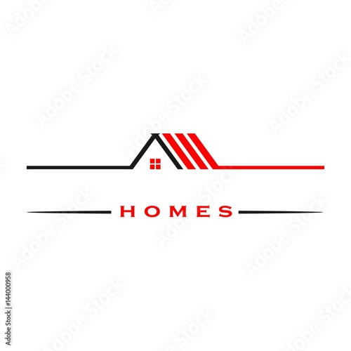 roof logo template. home icon.