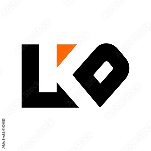 letter L and K and D logo vector.