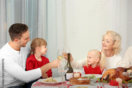 Happy family having Thanksg...