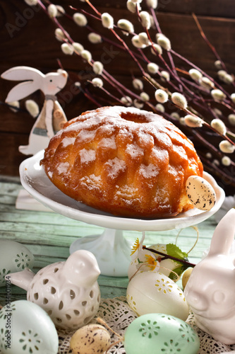 beautiful shaped easter cake photo