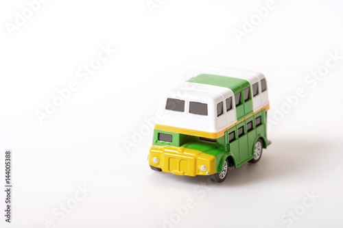 Model of a double decked bus isolated on white