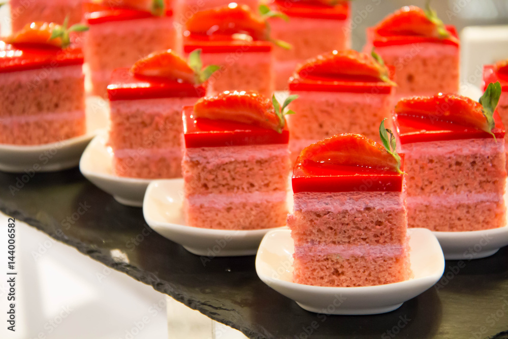 Mini strawberry cake delicious and beautiful